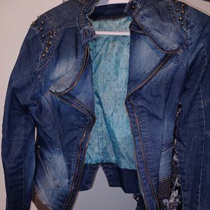 Jeweled jean jacket